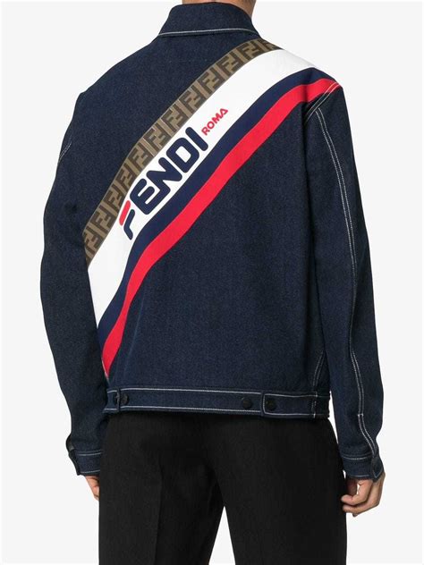 fendi mania denim jacket|Men's Designer Fendi Denim Jackets .